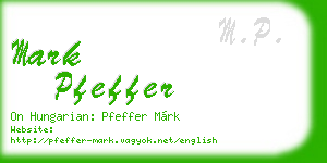 mark pfeffer business card
